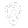 thumbnail image 4 of Luz de cadena de Navidad que  para el jardín del festival de la ventana de Navidad 30x20cm Yotijar Figura de luz de muñeco de nieve, 4 of 7