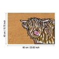 thumbnail image 3 of Yeetfub Indoor Floor Mats for Home Entrance, Funny Doormats for Front Door Cow printed floor mat with hair covering the eyes and protruding small tongue Super Durable Welcome Mat for Front Door, 3 of 6