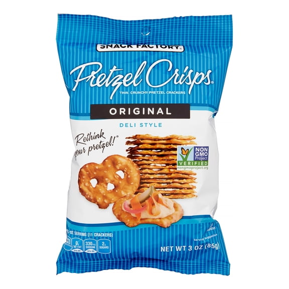 PRETZEL CRISPS ORIGINAL PEG BAG 6-8-3 OUNCE