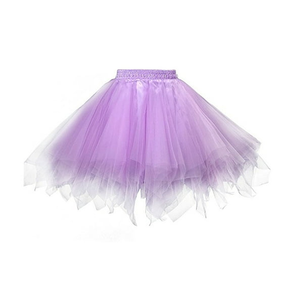 Women Tulle Skirt 1950s Vintage Adult Ballet Crinoline Tutu Skirt Fluffy Princess Petticoat Underskirt Dancing Dress for Cosplay Party Carnival