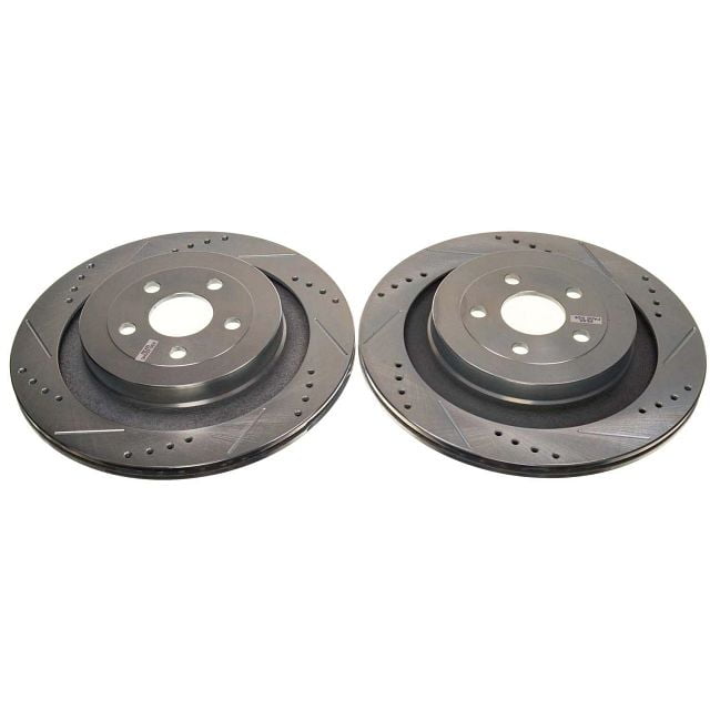 Power Stop Rear Pair of Drilled and Slotted Brake Rotors AR85201XPR