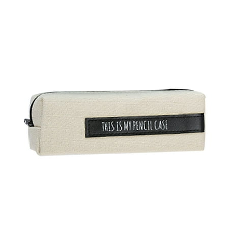 Simple English Letter Pencil Pen Case Fresh Style Cosmetic Makeup Bag Purse Students Stationery Storage Pouch School