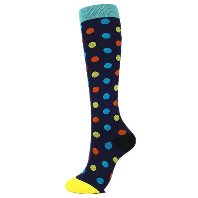 Chaussettes de Compression Varices pour Hommes Femmes Diabétiques 20-30mmhg Chaussettes de Grossesse Course Extérieure Entraînement Physique Naturel Randonnée Sports