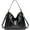 Black, variant on CoCopeanut Women’s PU Soft Leather Handbag Designer Tassel Shoulder Tote Bag Top Handle Bags
