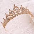 thumbnail image 2 of TIARA CORONA TOCADO PEINETA NOVIA XV BODA COMUNIÓN PRINCESA NIÑA CERTAMEN METAL ORO ROSA CRISTALES M0011 GENÉRICA CUSTOM DOBRI, 2 of 2