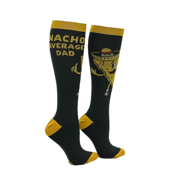 Nacho Average Dad Funny Compression Socks Fathers Day Funny Compression Socks for Men