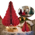 thumbnail image 3 of Paper Christmas Tree Tabletop Decorations, Paper Tree Christmas Decoration, Red, 12.6", by DJJGXAN, 3 of 9