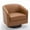 Leather|Brown, variant on DREAMSIDEA PU Leather Swivel Barrel Club Chair, Modern Accent Chairs Set of 2 Upholstered Round Armchair for Living Room, Office, Bedroom -Brown