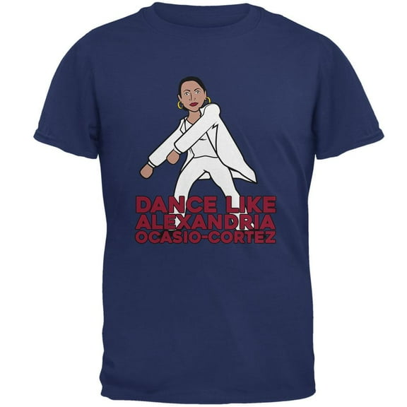 Dance Like Alexandria Ocasio Cortez Flossing Mens T Shirt Metro Blue MD
