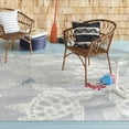 thumbnail image 2 of Home Dynamix Marine Sea Turtle Coastal Animal Indoor/Outdoor Area Rug, Grey/Ivory , 5'2"x7'2", 2 of 11