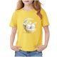 thumbnail image 2 of Blusas y camisas de manga corta con cuello redondo para niños Camiseta de verano de manga corta estampada para niñas Jersey elegante de cuello redondo para niñas Top de algodón para niños, 2 of 6