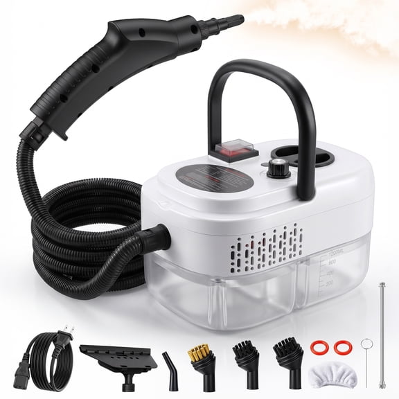 AGOAL 2500W Handheld Steam Cleaner with 40oz Tank, Adjustable Steam, 212°F Fast Heat for Kitchen Bathroom Grout and Car Interior