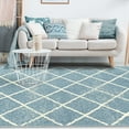 thumbnail image 5 of Lattice Modern Geometric Indoor Area Rug  by Blue Nile Nills - 4' x 6', Blue, 5 of 6