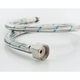 thumbnail image 4 of Flexible Connection Hose Stainless Steel Tap for Hot and Cold Water Single Handle Kitchen Sink Tap 60cm, 4 of 5