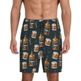 thumbnail image 3 of Lsque Cigar Mens Sleep Pajama Shorts,Short Pajama Pants, Cotton Ultra-Soft Knit-3X-Large, 3 of 9