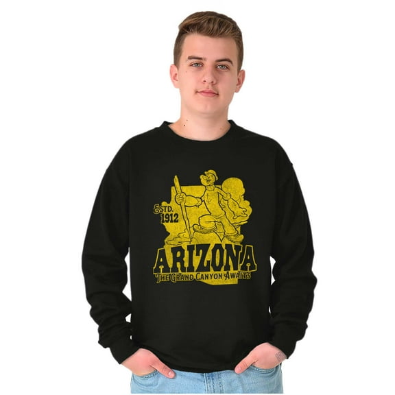 Popeye Arizona State AZ Cartoon Sweatshirt for Men or Women Brisco Brands S