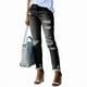 thumbnail image 3 of Pantalones Vaqueros Rectos Rotos con Efecto Desgastado para Mujer Negro y Gris L, 3 of 8