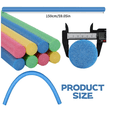 thumbnail image 4 of Pool Noodle, Blue Pack Of 59" Large Solid Foam Pool Swim Noodle Blue 60 Inch Swim Noodles for Swimming Floating and Craft Projects, 4 of 7