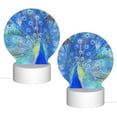 thumbnail image 2 of Daiia Peacock Pattern Acrylic Night Light, LED Touch Light, Bedroom Night Light, Soft Glowing Lamp Perfect Gift for Mother's Day, Birthday, or Christmas, 2 of 9