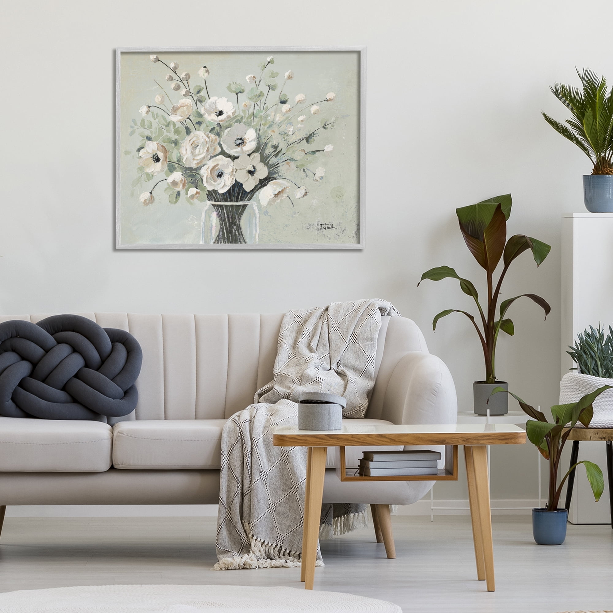 Stupell Industries Siempre Bella Bouquet Gray Framed Giclee Art, design by Patricia Pinto
