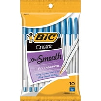 BIC MSP101-Blu Cristal Xtra Smooth Ball Pen, Medium Point 1.0 mm, Blue, 10-Count