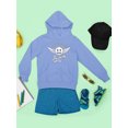 thumbnail image 3 of Fly Away - Retro Winged Emoji Graphic Youth's Hoodie, 3 of 4