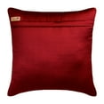 thumbnail image 3 of The HomeCentric Pillow Case Covers, Red Pack of 2, 24x24 inch (60x60 cm) Pillow Covers, Satin Textured & Pintucks Throw Pillows For Sofa, Solid Color Pattern Modern Style Easter - Lustrous Folds, 3 of 3