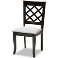 thumbnail image 3 of Bowery Hill 17.9'' Modern Oak Wood Dining Chair in Espresso/Gray (Set of 4), 3 of 7