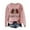 Pink, variant on Women's Sweater Christmas Leopard Print Xmas Tree Long Sleeve Crew Neck Loose Fit Knitted Fall Clothes Outfits
