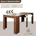 thumbnail image 5 of 20"-118" Extendable Dining Table for 2-12 People, Modern Modular Extension Table, Space-Saving Extra Long Folding Dining Table, Multifunctional Conference Meeting Table, Walnut, 5 of 8