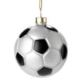 thumbnail image 3 of Joyfy Christmas Soccer Balls Glass Ornament, Sports Ball Glass Blown Ornament Ball for Christmas Tree Decoration, Boys Sports Ornament for Xmas Gift Holiday Party Favor Indoor Decoration, 3 of 9