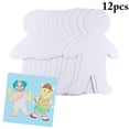 thumbnail image 2 of 12PCS Paper Cutout Blank Doll Shape DIY Painting Toy Paper Craft for Children, 2 of 9