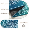 thumbnail image 6 of Teal Blue Boho Bathroom Mats 2x3 FT,Non Slip Small Kitchen Mat,Retro White Rustic Flower Ethnic Pattern Washable Soft Backed Front Door Throw Rugs Indoor Outdoor Doormats for Entryway Sink, 6 of 8