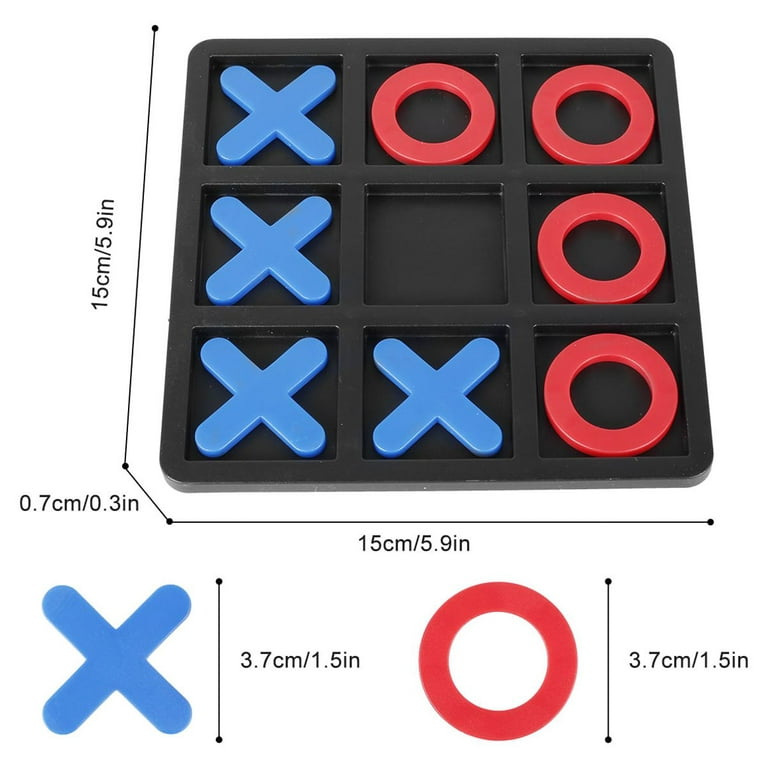 Wooden Noughts and Crosses Game Tic Tac Toe Board Games Educational Toy  Kids Adults Classic for Families Travel Perfect Backyard Entertainment 
