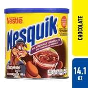 Nestle Nesquik Chocolate Flavor Instant Powder, 14.1 oz Can, 31 Total Servings