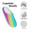 thumbnail image 5 of Fotbe Rainbow Scales2 Pattern Women's Fuzzy Curly Fur Memory Foam Loafer Slippers Indoor Outdoor Slippers Winter Home Shoes-39/40, 5 of 7