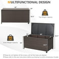thumbnail image 3 of Fonirra Patio Rattan Wicker Storage Deck Box Container 50 Gallon, All-Weather  Storage Box with Protective Liner and Wheels, 3 of 8