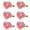 Pink, variant on Uxcell Solid Ceramic Knob Heart Shaped Drawer Pull Handle Cupboard Wardrobe Red 6 Pack