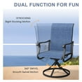 thumbnail image 2 of Vicllax 9-Piece Outdoor Patio Dining Set Metal Swivel Chairs & Round Steel Table with Umbrella Hole, 2 of 11