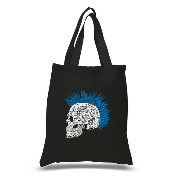 LA Pop Art Small Word Art Tote Bag - Punk Mohawk