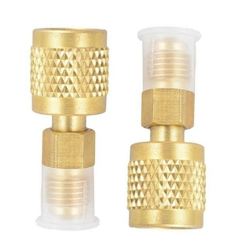1//4 R410A R22 Brass Refrigerant Adapter Male To Female Charging Hose Pump