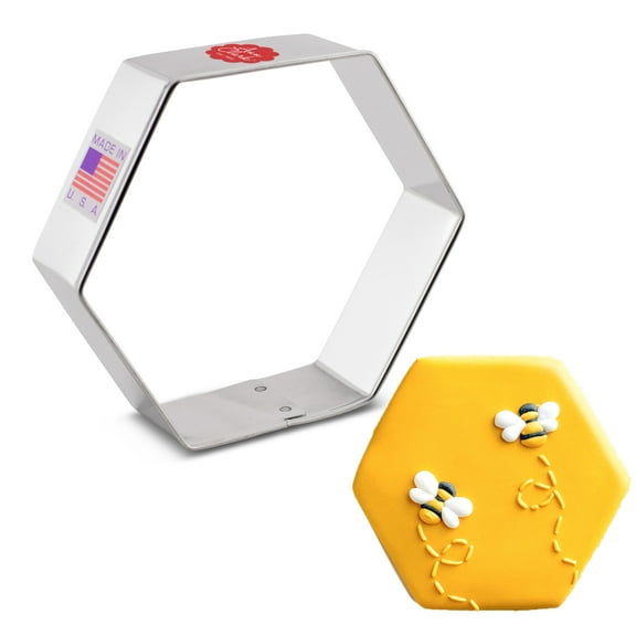 Ann Clark Hexagon Cookie Cutter 3.5", Made in USA