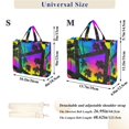 thumbnail image 2 of FORMRS Womens Corduroy Tote Bag Crossbody Shoulder Handbag with Pocket, Colorful Palm Tree Pattern, 2 of 7