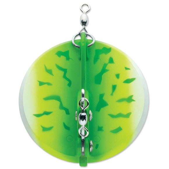 Luhr-Jensen 3 Dipsy Diver (Magnum) Fond Vert Feu UV/Chrome