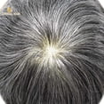 thumbnail image 6 of Lyrical Hair Toupee for Men Fine Mono Mens Toupee Human Hair Replacement Systems Monofilament with NPU Hairpiece for Man Black Brown Blonde Gray Hair Wig Unit, 6 of 6