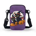 thumbnail image 2 of XYZCANDO Pumpkin Black Cat Small Crossbody Bags for Women Over Shoulder Handbag for Travel Shop Hiking Mini Messenger Bag Halloween Stylish Wallet Purse Crossbody Portable Phone Case, 2 of 7