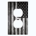 thumbnail image 2 of Metal Light Switch Plate Cover U.S. Flag Gray FLG002, 2 of 13