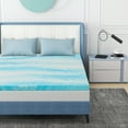 thumbnail image 5 of 2 Inch Mattress Topper, King Gel Memory Foam Mattress Topper in a Box, 5 of 7