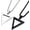 Silver-Black Couple Set, variant on Stainless Steel Geometric Pendant Inverted Triangle Necklace for Men, BFF Necklace for 2