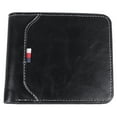thumbnail image 2 of Cartera Con Tarjetero, Cartera Delgada De Cuero De PU, Elegante, Negra, Elegante, A Prueba De Arañazos, Portátil Para Trabajo De Oficina, 2 of 7